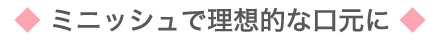 ミニッシュで理想的な口元に